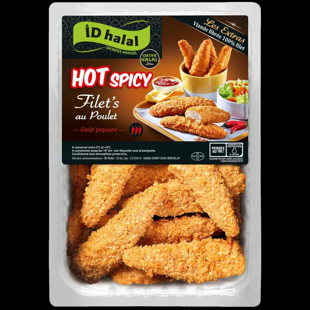 Hot spicy filet's au poulet Id'halal : photo du produit rappelé le 26/01/2024