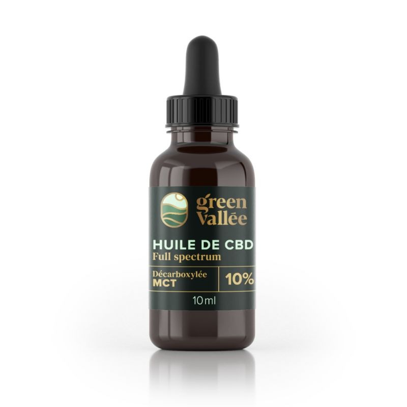 Huile CBD 10% full spectrum Green Vallee : photo du produit rappelé le 10/10/2023