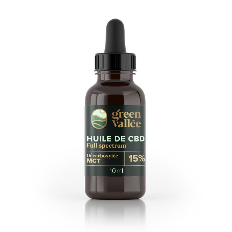 Huile CBD 15% full spectrum Green Vallee : photo du produit rappelé le 10/10/2023