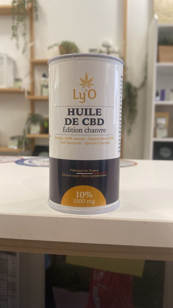 Huile de CBD édition chanvre 10 % 1000 mg Ly'o : photo du produit rappelé le 08/07/2024