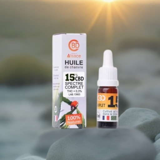 Huile de chanvre CBD 15 % - spectre complet Les Planteurs Alsaciens : photo du produit rappelé le 05/10/2026
