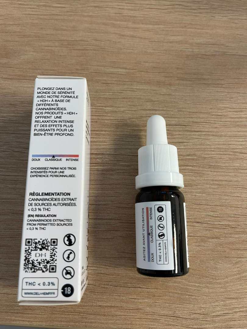 Huile hdh - menthe - classic Deli Hemp : photo du produit rappelé le 04/10/2023