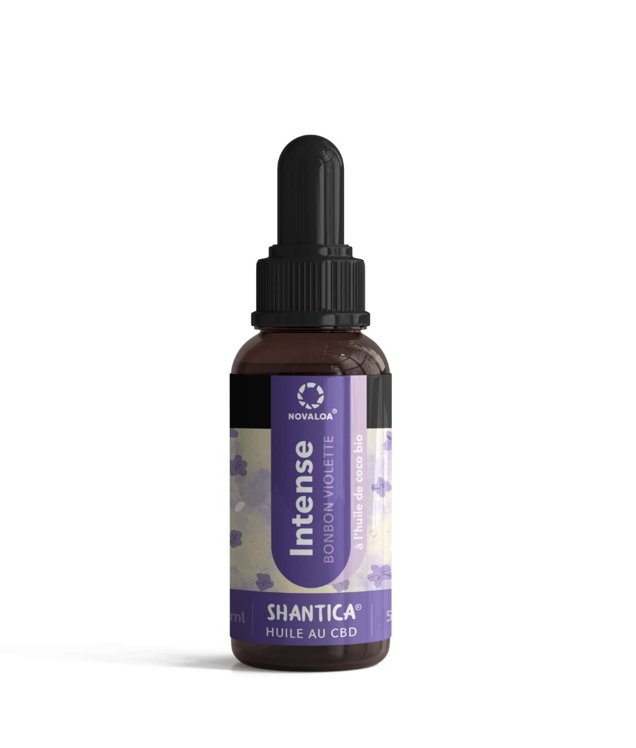 Huile intense CBD spectre complet 50% bonbon violette & fruits Novaloa : photo du produit rappelé le 13/11/2023