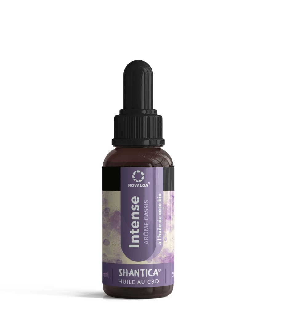 Huile intense CBD spectre complet 50% cassis Novaloa : photo du produit rappelé le 13/11/2023