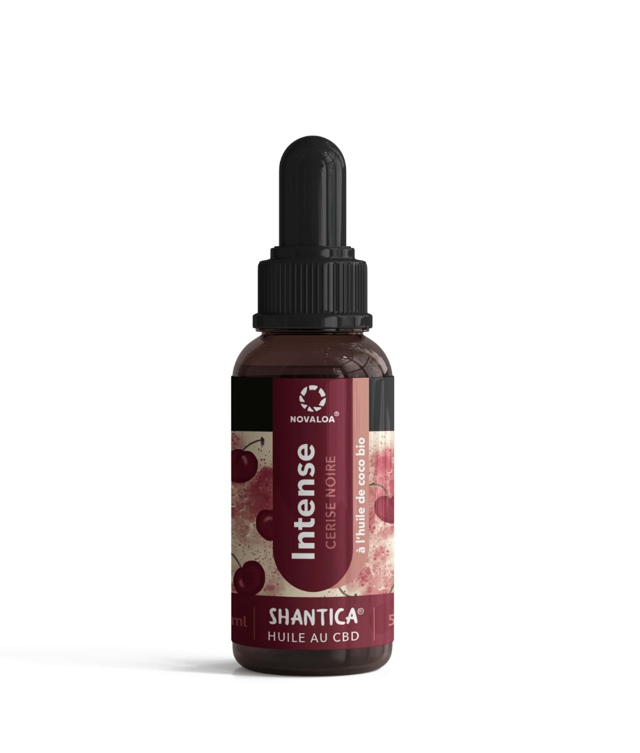Huile intense CBD spectre complet 50% cerise noire Novaloa : photo du produit rappelé le 13/11/2023
