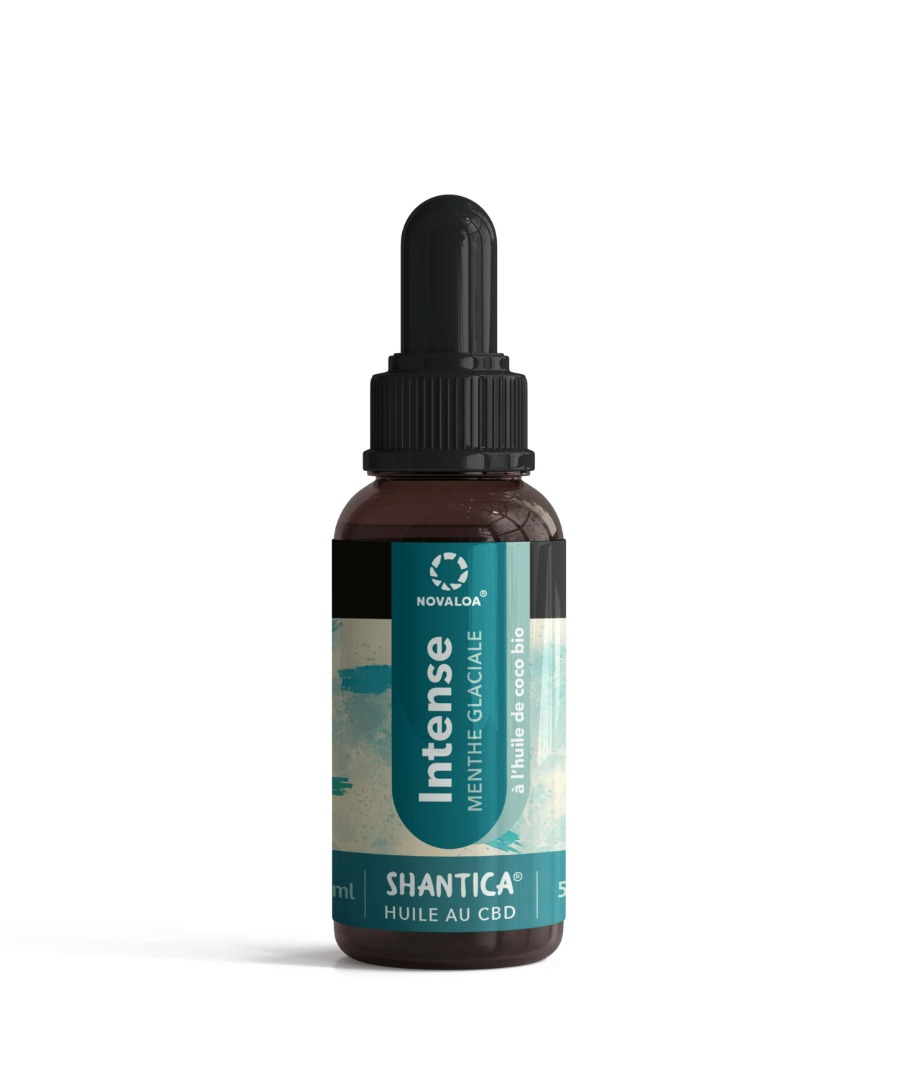 Huile intense CBD spectre complet 50% menthe Novaloa : photo du produit rappelé le 13/11/2023