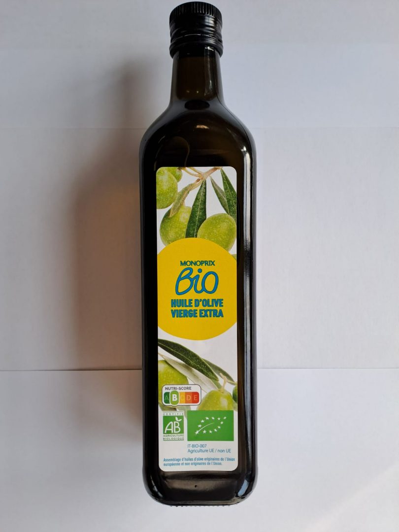 Huile olive vierge extra 75cl Monoprix BIO : photo du produit rappelé le 05/03/2025