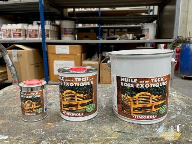Huile pour teck & bois exotiques Tinxirol : photo du produit rappelé le 05/05/2023