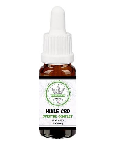 Huile spectre complet 20% Le CBD du Nord : photo du produit rappelé le 26/09/2023