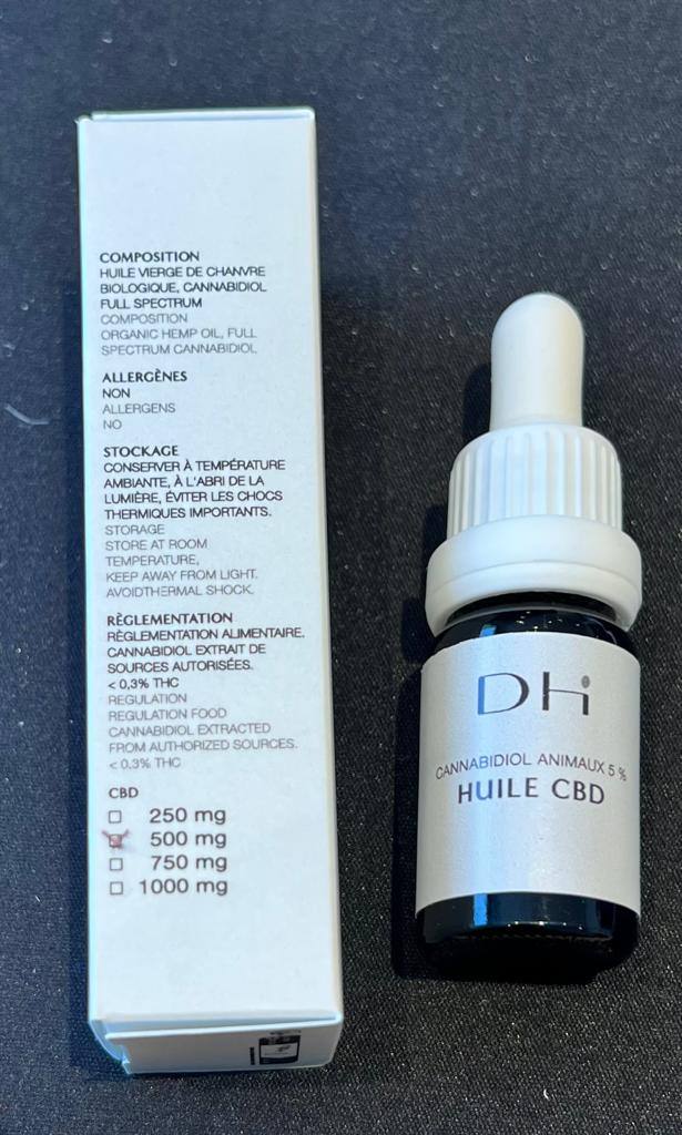 Huiles CBD/chanvre animaux Deli Hemp : photo 3 sur 3 du produit rappelé le 11/01/2024
