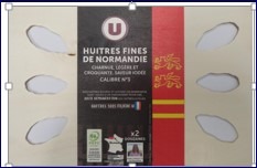 Huître creuse fine u n°3 x24 : photo du produit rappelé le 05/01/2023