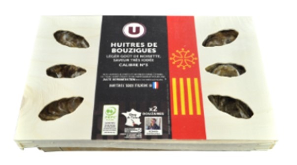 Huitre creuse u n°3 x 24 pieces thau : photo du produit rappelé le 02/01/2023