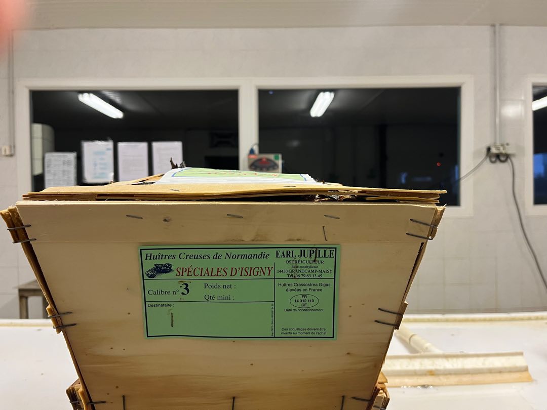 Huitres : photo du produit rappelé le 03/01/2024