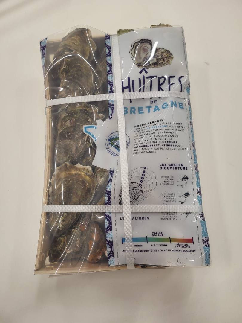 Huîtres creuses Bretagne : photo du produit rappelé le 13/01/2023
