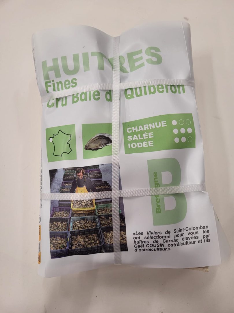 Huîtres creuses Bretagne : photo 2 sur 2 du produit rappelé le 13/01/2023