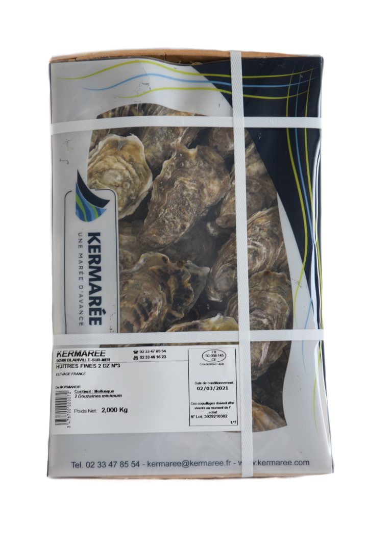 Huitres Kermaree / Su / Carrefour / Intermarche : photo du produit rappelé le 05/01/2023