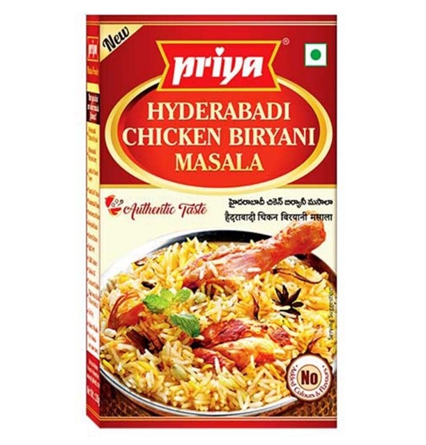 Hyderabadi chicken biryani masala 50g Priya : photo du produit rappelé le 08/09/2021