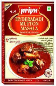 Hyderabadi mutton masala Priya : photo du produit rappelé le 22/09/2021