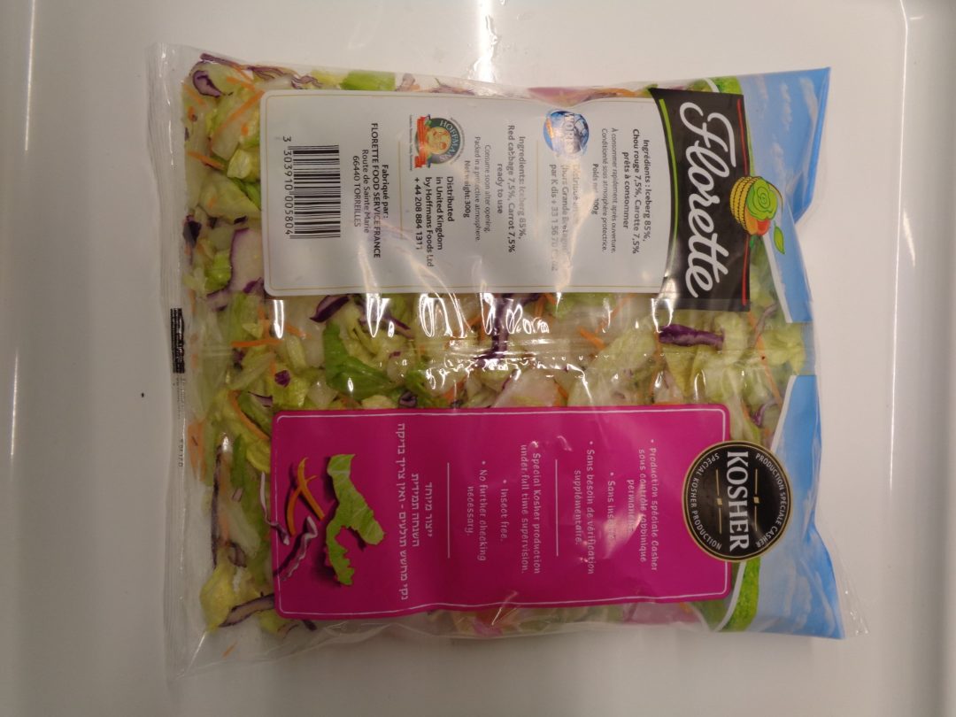 Iceberg crudités florette casher 300g : photo du produit rappelé le 14/06/2022