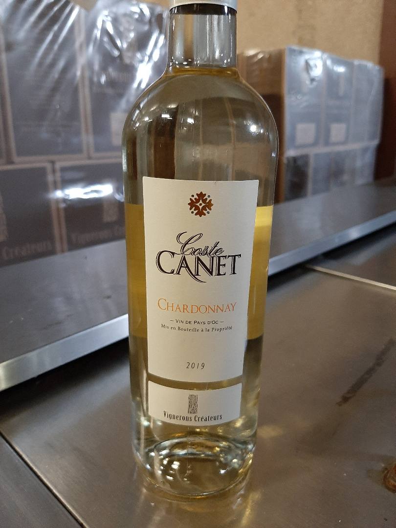 Igp oc chardonnay 2019 Coste Canet : photo du produit rappelé le 28/05/2021
