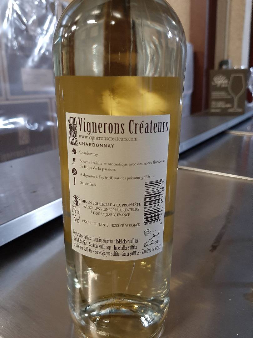 Igp oc chardonnay 2019 Coste Canet : photo 2 sur 2 du produit rappelé le 07/06/2021