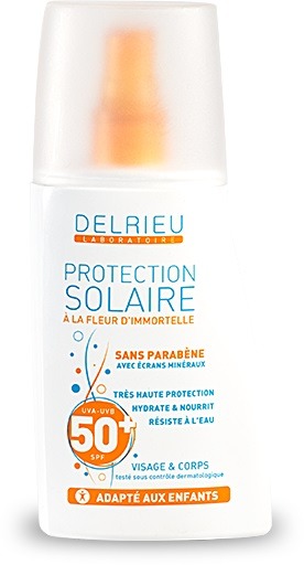Indice 50+ à l'immortelle Laboratoire Delrieu : photo du produit rappelé le 21/05/2024