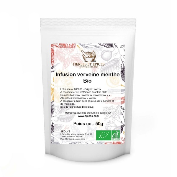 Infusion citron verveine menthe bio Epices.Com : photo du produit rappelé le 25/11/2022