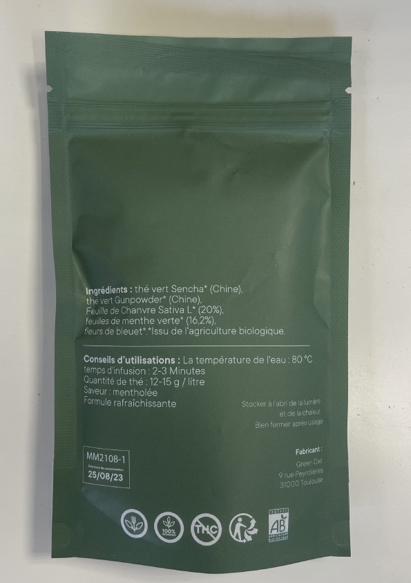 Infusion menthe de marrakech Green Owl : photo 2 sur 2 du produit rappelé le 29/11/2022