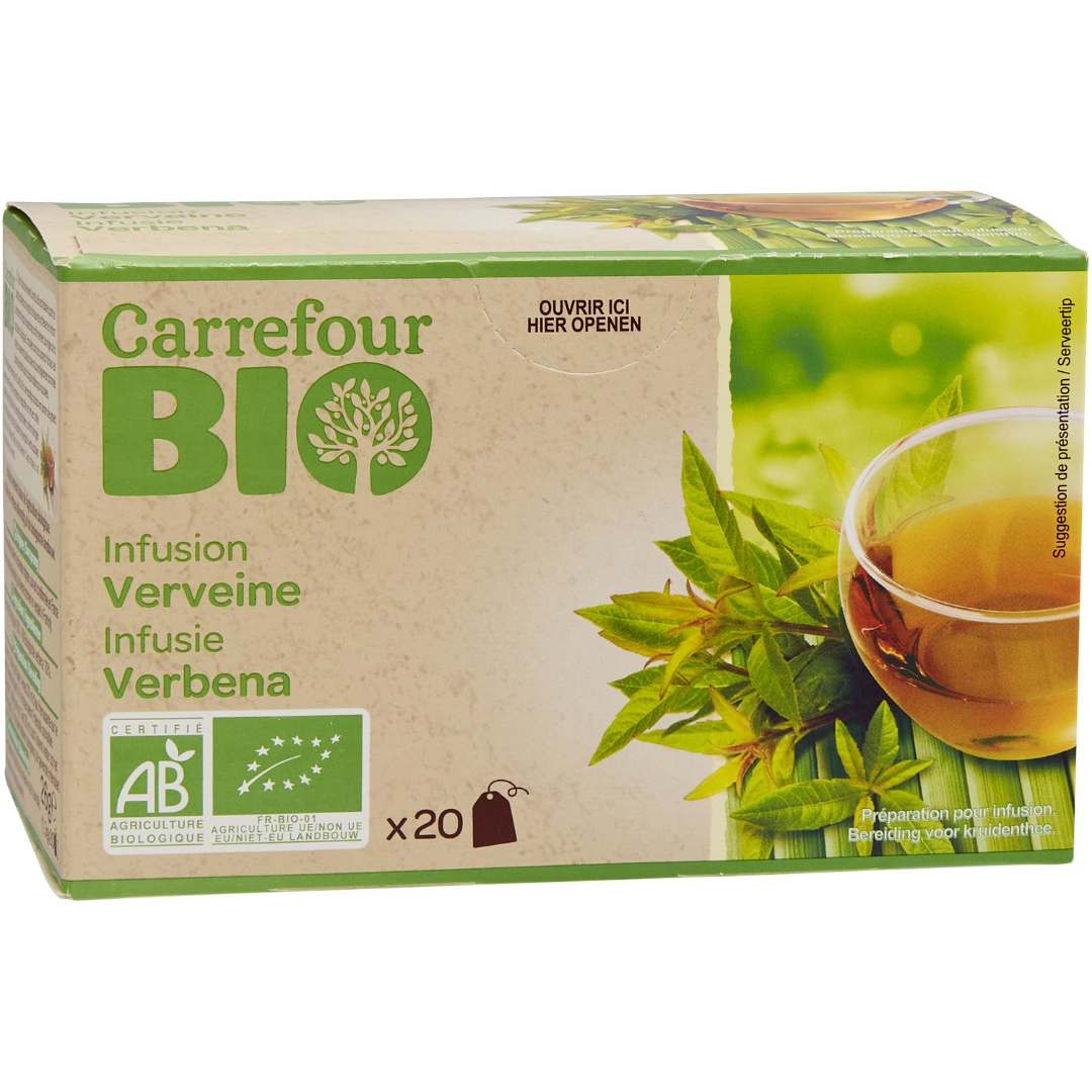 Infusion verveine bio Carrefour BIO : photo du produit rappelé le 04/11/2024
