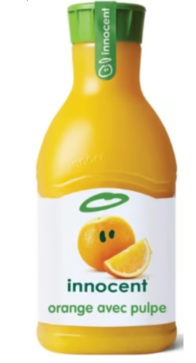 Innocent jus d'orange avec pulpe 1.5l : photo du produit rappelé le 31/01/2025