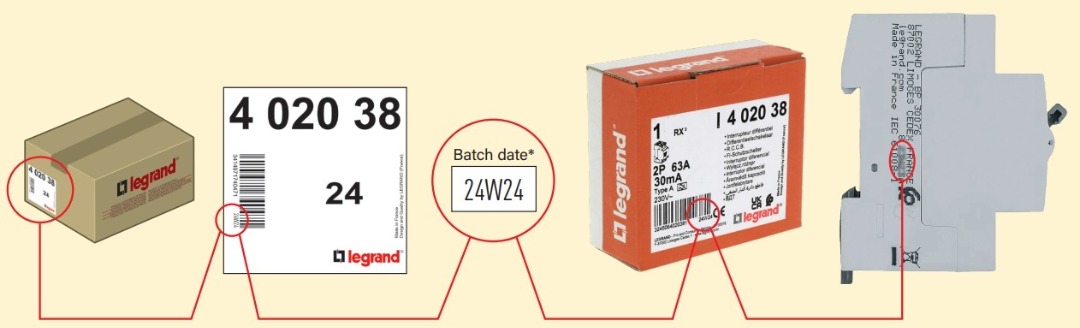 Interrupteurs différentiels rx3 2p 63a a 30 Legrand : photo 2 sur 2 du produit rappelé le 04/08/2026