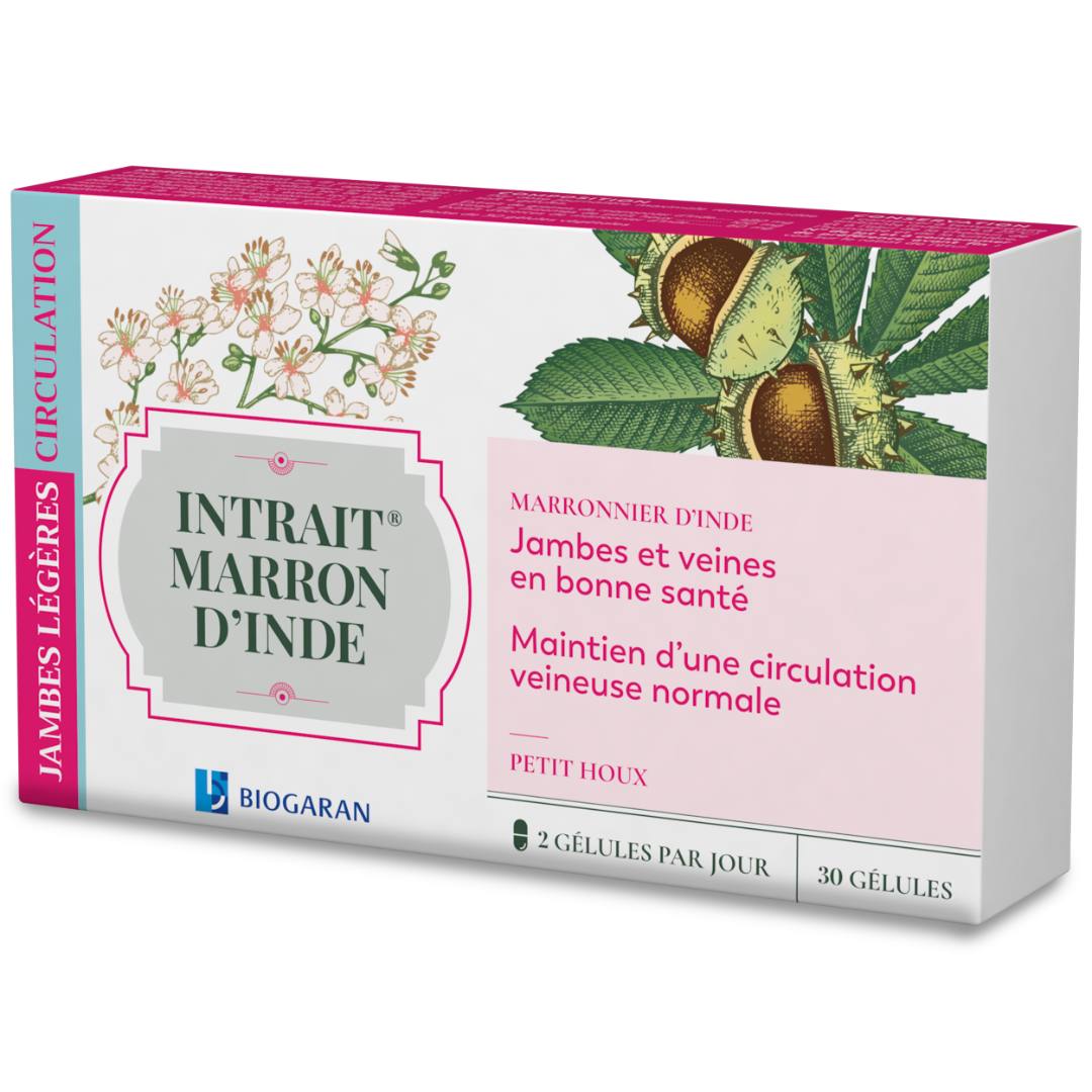 Intrait marron d'inde - jambes légères - circulation - gélule : photo du produit rappelé le 19/10/2021