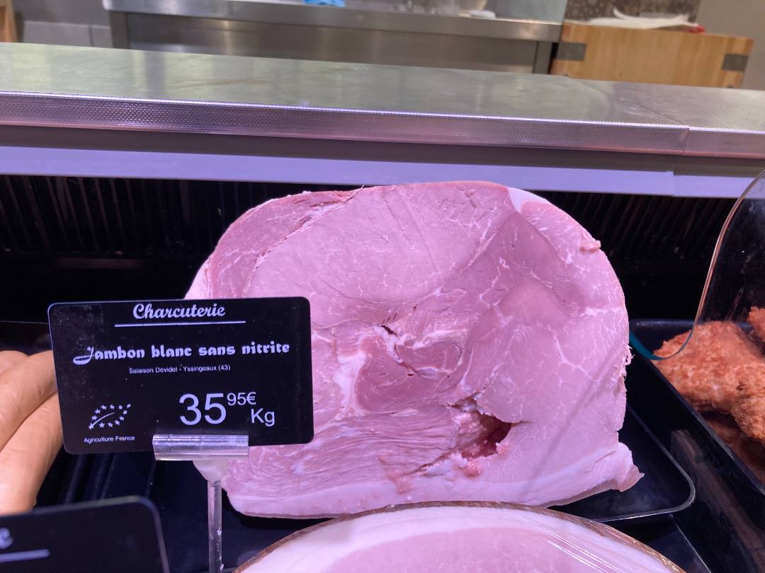 Jambon cuit Salaison BIO Yssingelaise Devidal : photo du produit rappelé le 10/03/2025