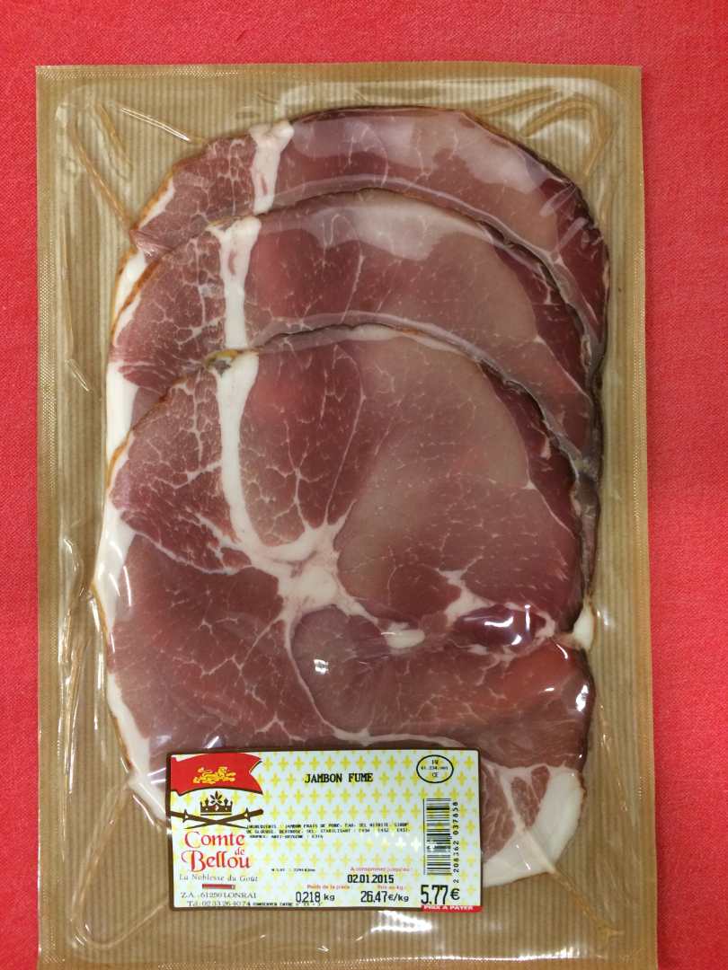 Jambon fumé Comte de Bellou : photo du produit rappelé le 01/06/2021