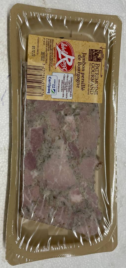 Jambon persillé label rouge Patrimoine Gourmand - Cora : photo du produit rappelé le 20/11/2023