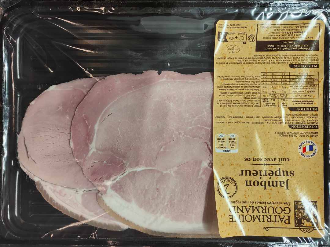 Jambon supérieur cuit avec son os Patrimoine Gourmand : photo du produit rappelé le 21/08/2023