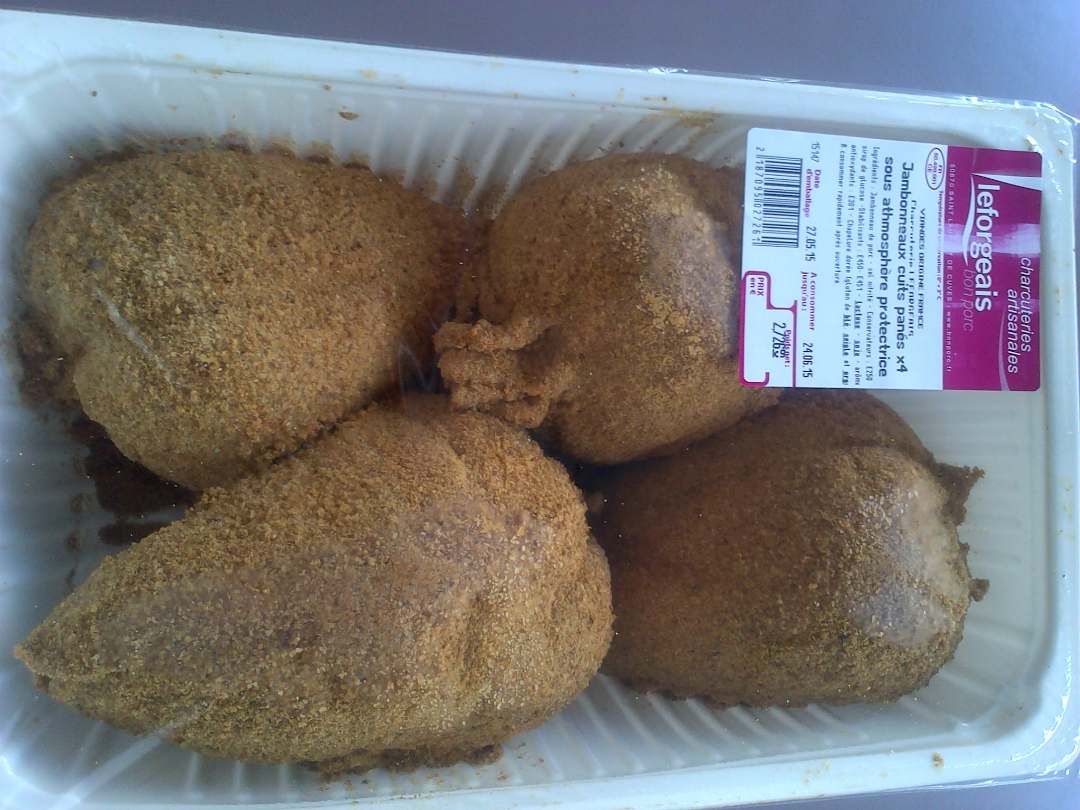 Jambonneau pané Leforgeais : photo du produit rappelé le 11/12/2023