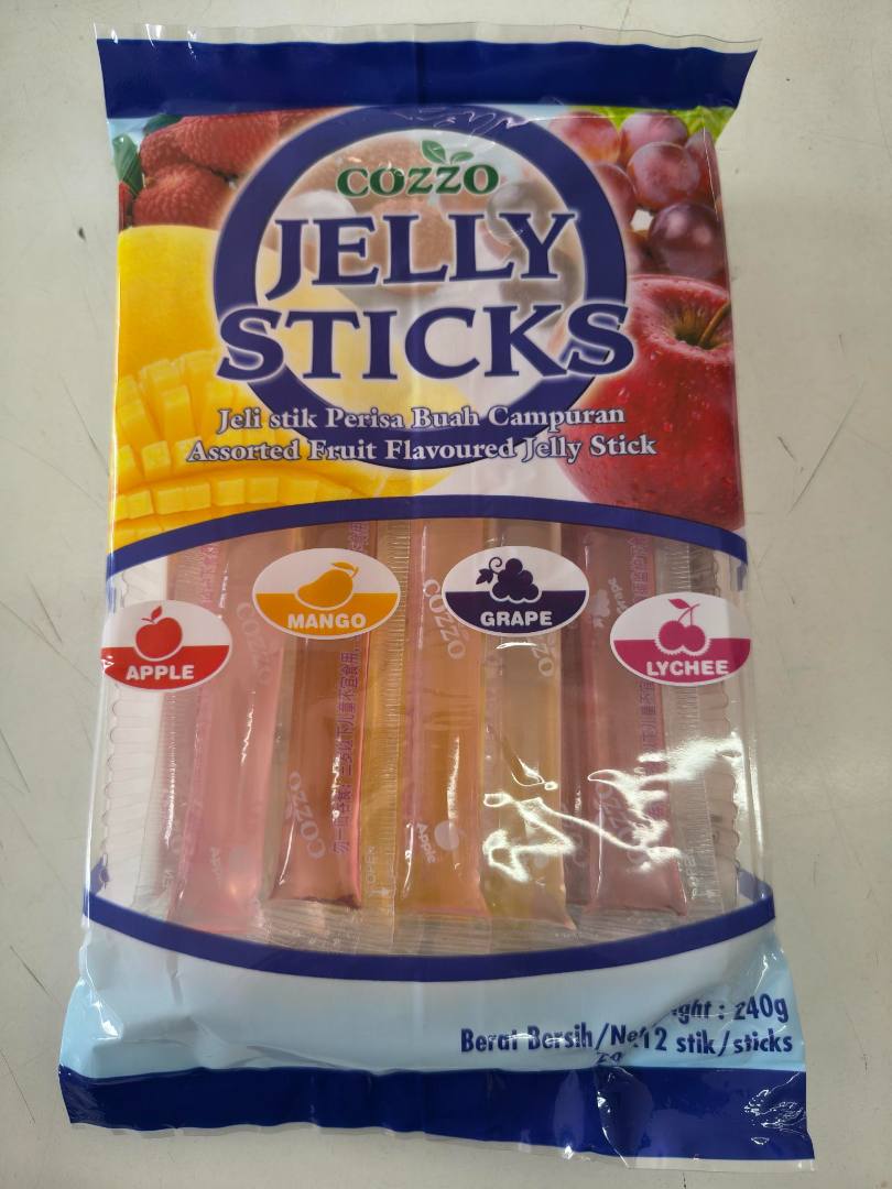 Jelly sticks 240g ou 100g Cozzo : photo du produit rappelé le 26/09/2025