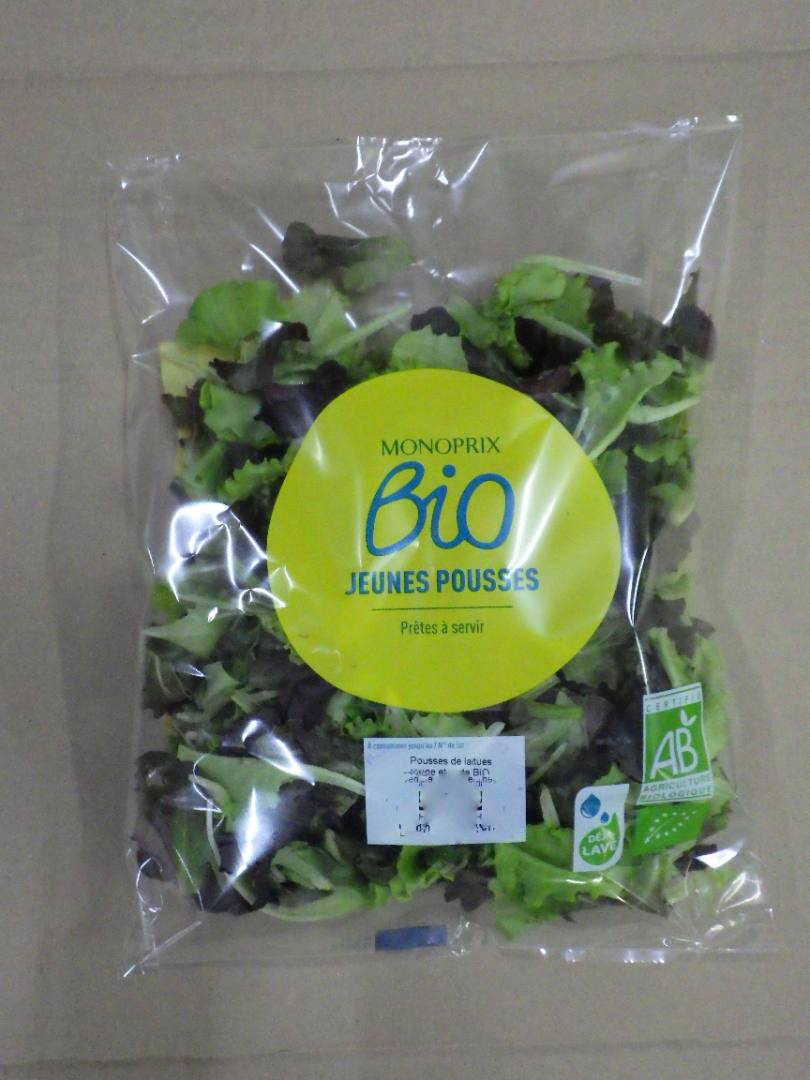 Jeunes pousses bio 100g Monoprix BIO : photo du produit rappelé le 24/08/2021