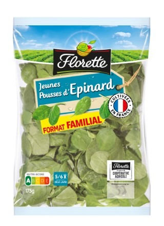 Jeunes pousses epinards Florette : photo du produit rappelé le 07/08/2025