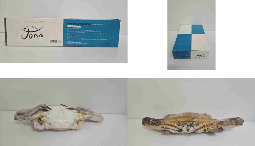 Jona blue swimming crab wr 300-400g : photo du produit rappelé le 17/04/2025