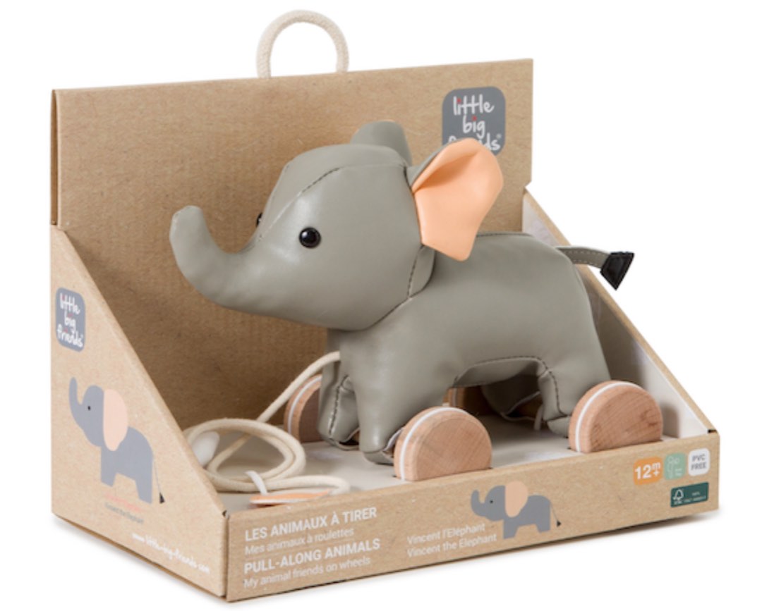 Jouet à tirer – vincent l’eléphant Little Big Friends : photo du produit rappelé le 11/10/2021