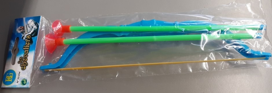 Jouets arc 25 cm et 2 fleches avec ventouse B&G International - Bgi : photo du produit rappelé le 27/12/2021