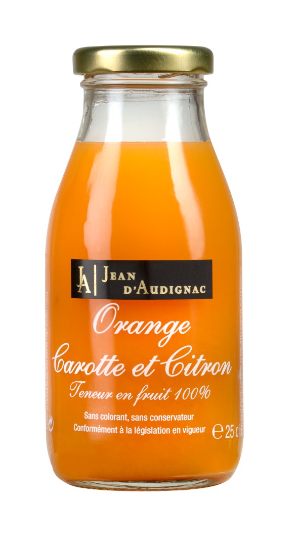 Jus d'orange, carotte et citron Jean d'Audignac : photo du produit rappelé le 28/05/2025