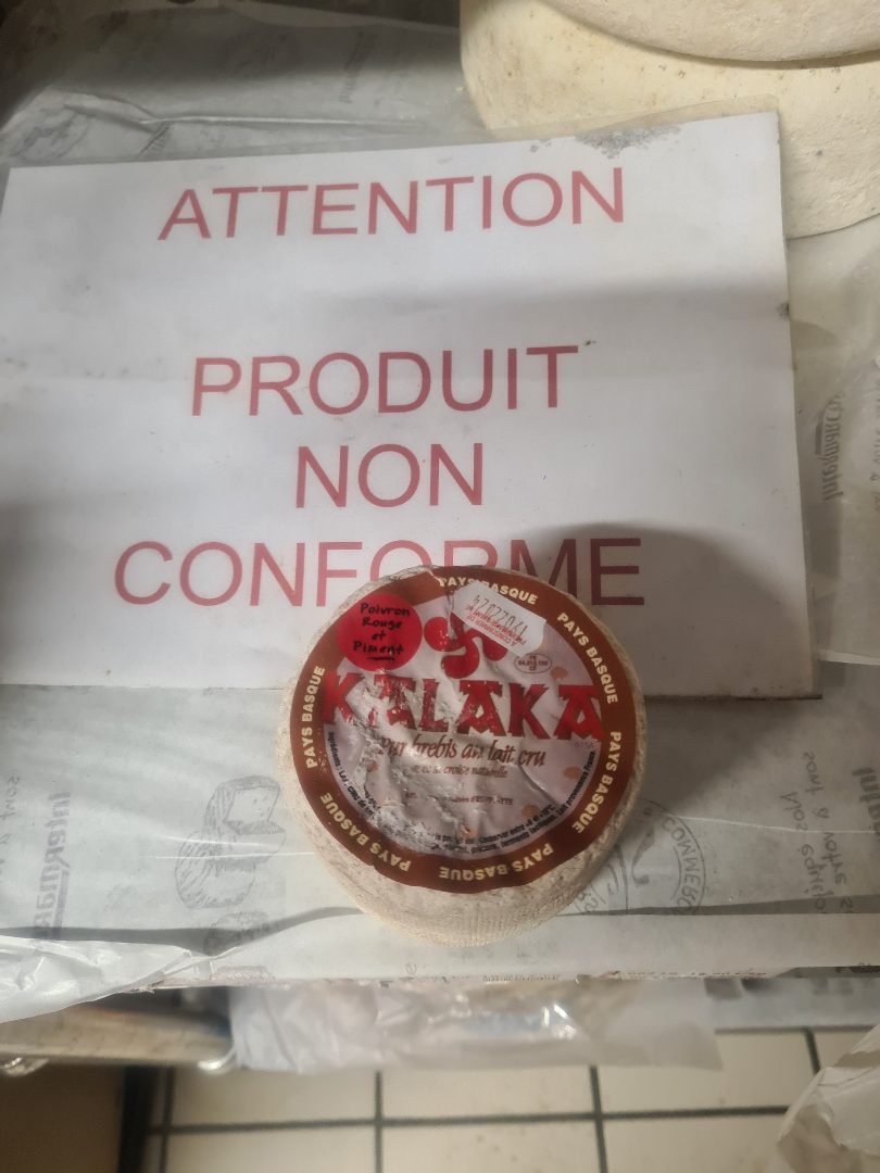 Kalaka poivron rouge piment au lait cru de brebis : photo du produit rappelé le 09/11/2023
