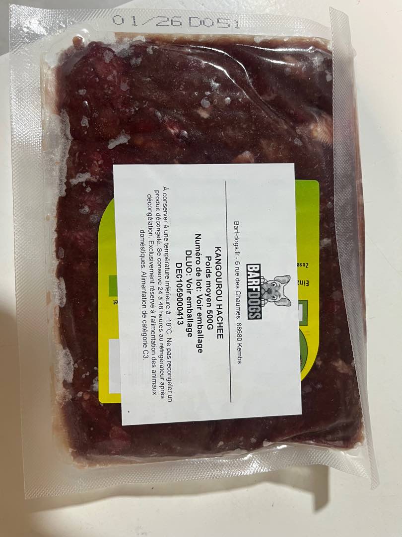 Kangourou haché Paex : photo du produit rappelé le 16/05/2024