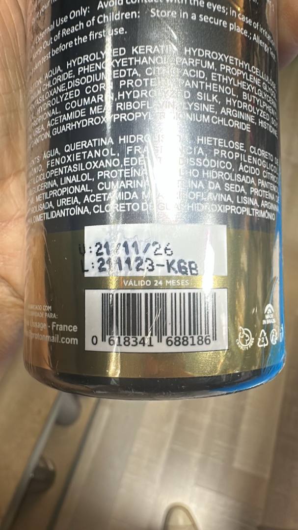 Keratin blindage – keraglow (500 ml) : photo du produit rappelé le 11/09/2025