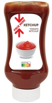 Ketchup nature prix mini flacon souple 560g : photo du produit rappelé le 17/09/2025