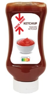 Ketchup nature prix mini flacon souple 560g et tomato ketchup nature : photo du produit rappelé le 15/05/2025