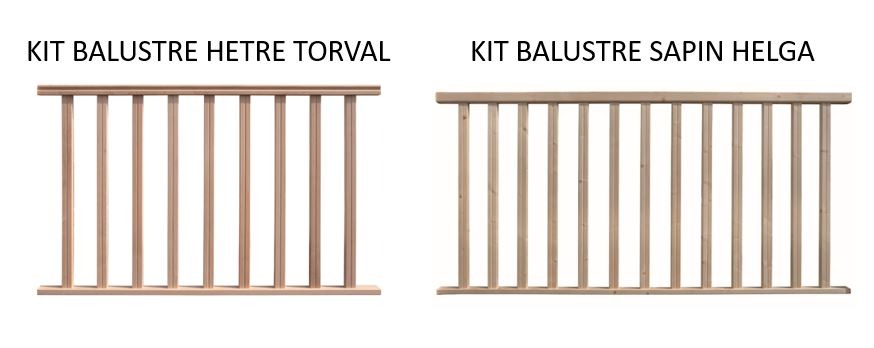 Kits balustre torval et helga Geom : photo du produit rappelé le 06/08/2024